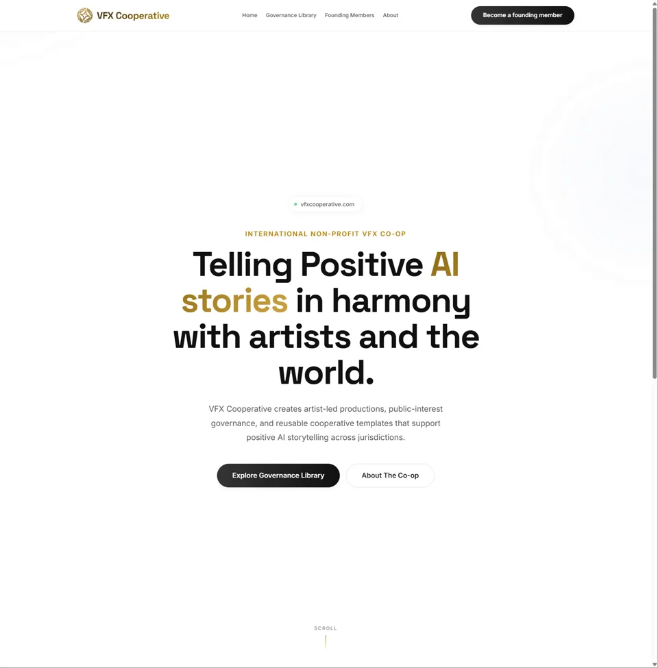 VFX Cooperative website preview